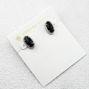 Kendra Scott Black Glass Stud Earrings